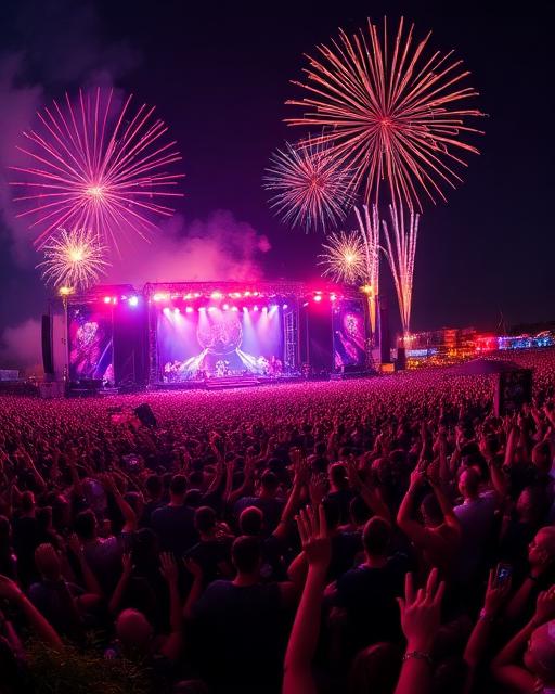 Live concert and fireworks